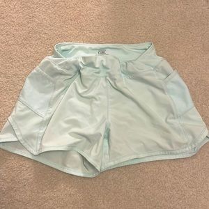 Athleta Girl light teal shorts